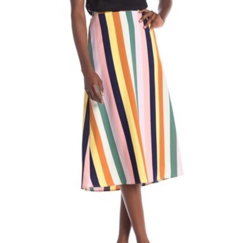 Stripped rainbow skirt